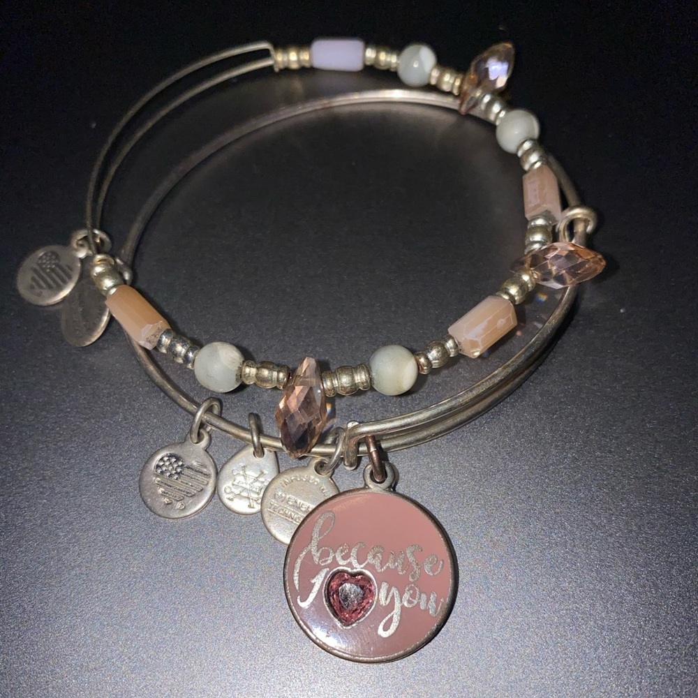 Alex and Ani Because I Love you bracelet set
